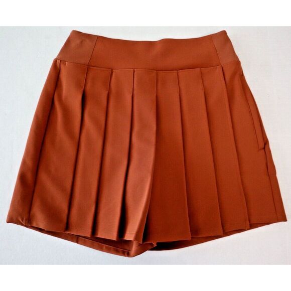 Athleta 658452-00 Women's Sz 4 Rust Brown Endless Pleated Skort - Picture 7 of 11
